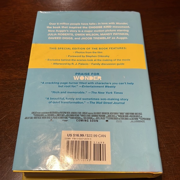 “Wonder” by RJ Palacio (Hardback) - Picture 2 of 4